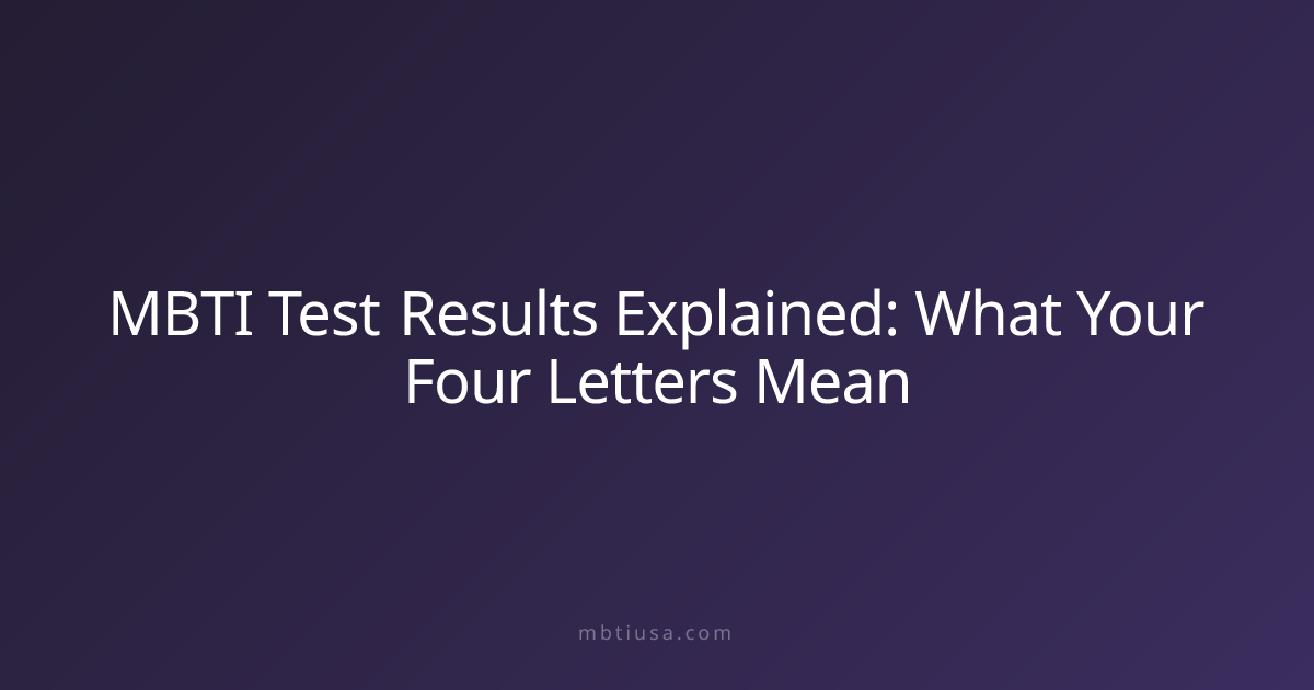 MBTI Test Results Explained: What Your Four Letters Mean | MBTI USA